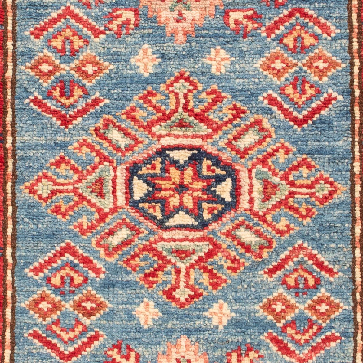 Alfombra Ziegler - Kazak - Real - 92 x 62 cm - azul claro