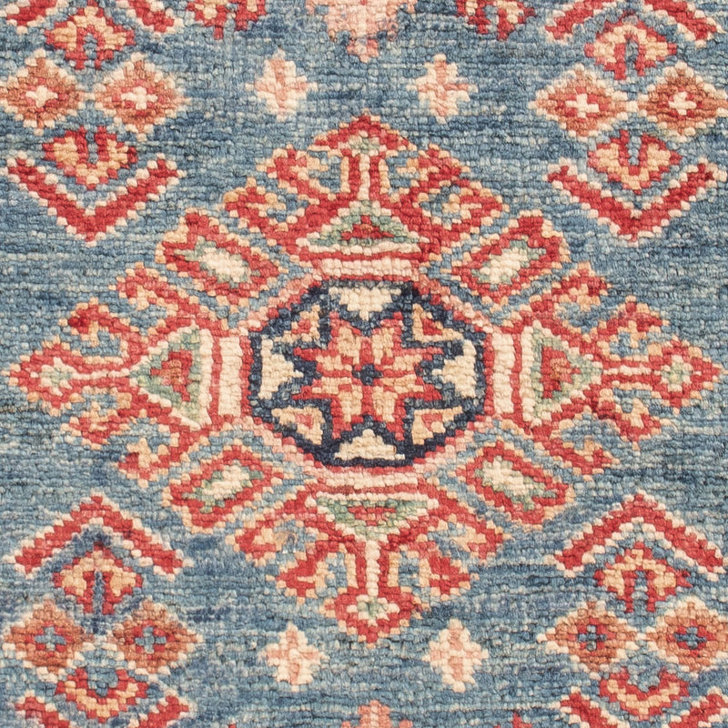 Alfombra Ziegler - Kazak - Real - 93 x 63 cm - azul claro