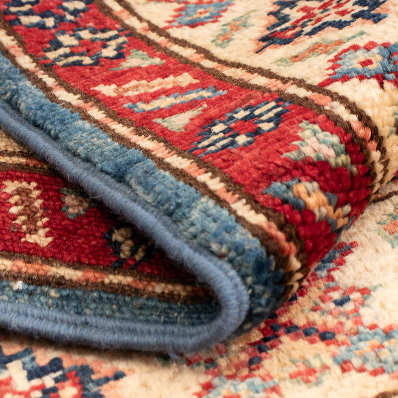 Alfombra Ziegler - Kazak - Real - 93 x 63 cm - azul claro