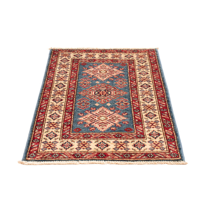 Alfombra Ziegler - Kazak - Real - 93 x 63 cm - azul claro