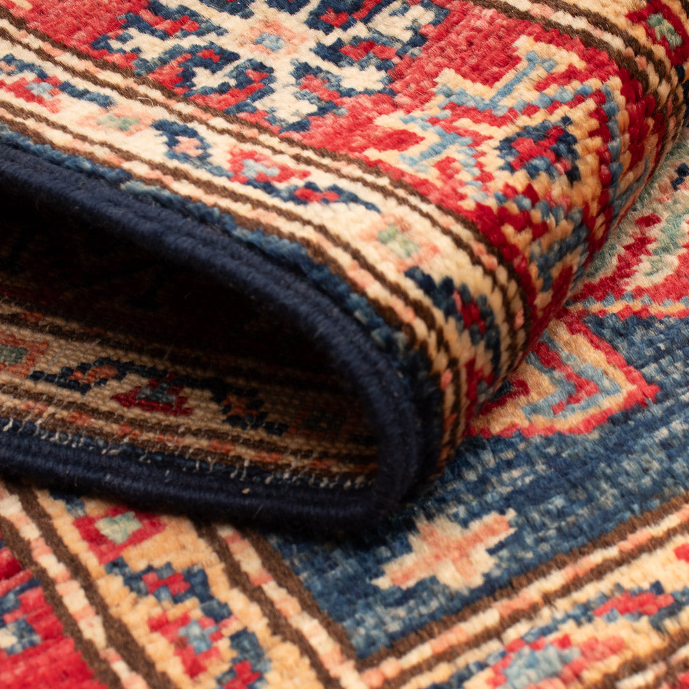 Alfombra Ziegler - Kazak - Real - 92 x 59 cm - azul petróleo