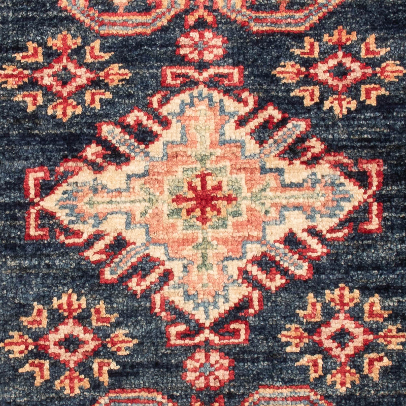Alfombra Ziegler - Kazak - Real - 90 x 58 cm - azul oscuro