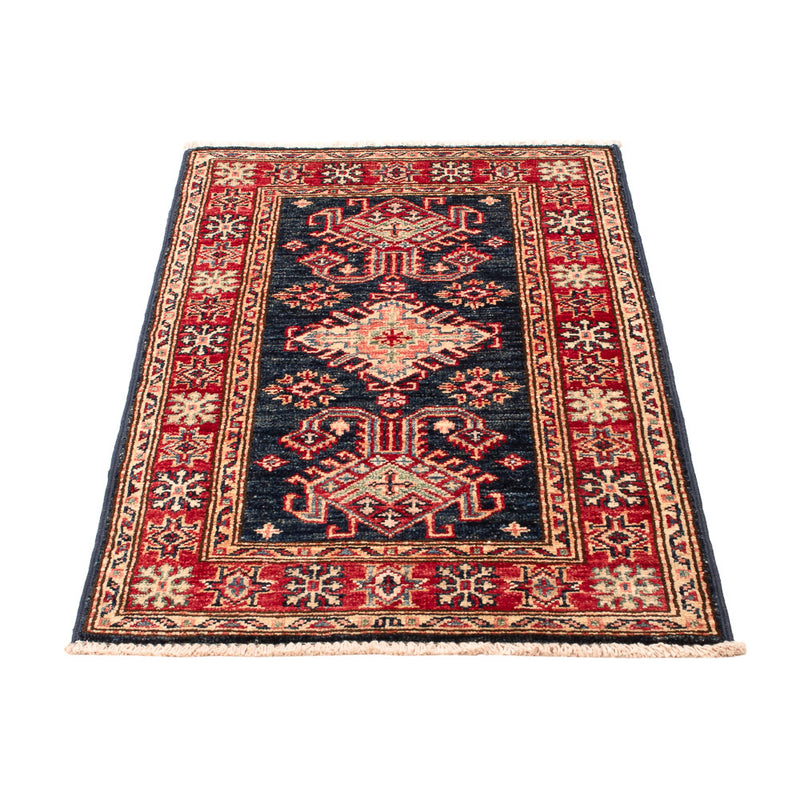 Alfombra Ziegler - Kazak - Real - 90 x 58 cm - azul oscuro