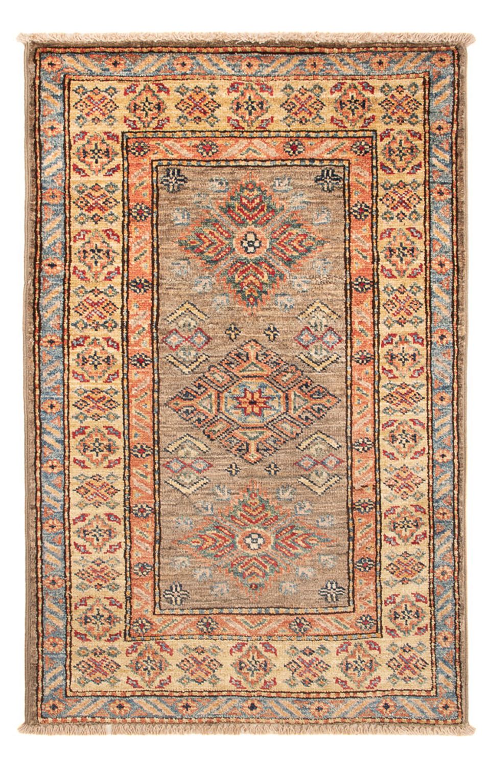 Alfombra Ziegler - Kazak - Real - 91 x 60 cm - verde oliva