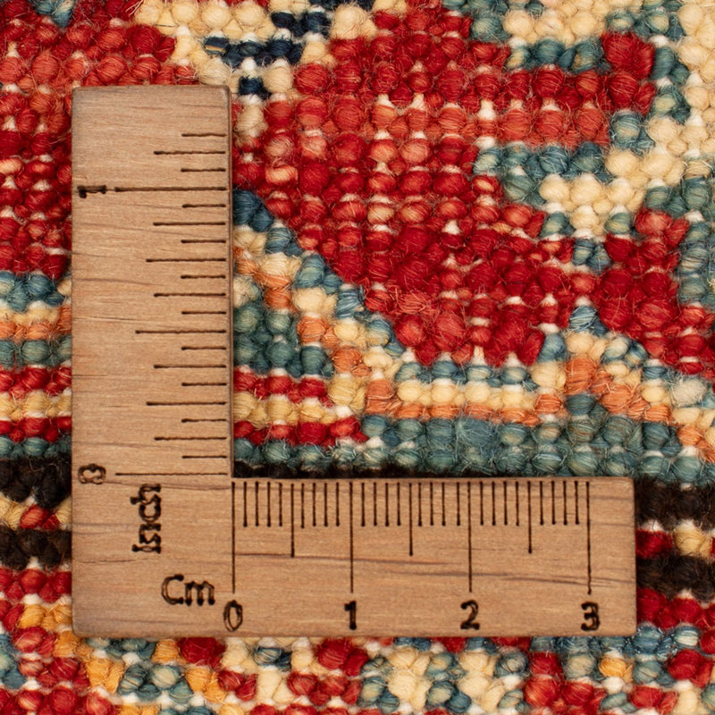 Alfombra Ziegler - Kazak - Real - 92 x 57 cm - verde claro