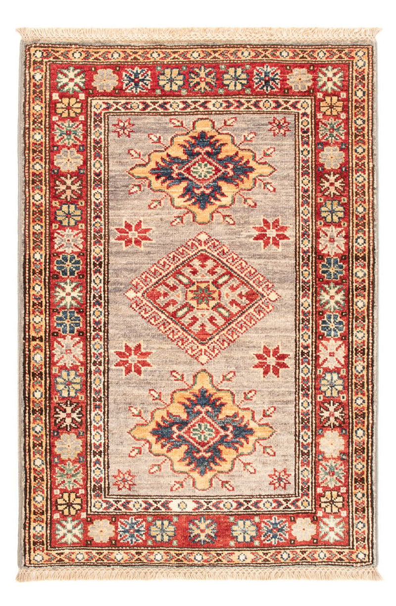 Alfombra Ziegler - Kazak - Real - 92 x 61 cm - gris claro