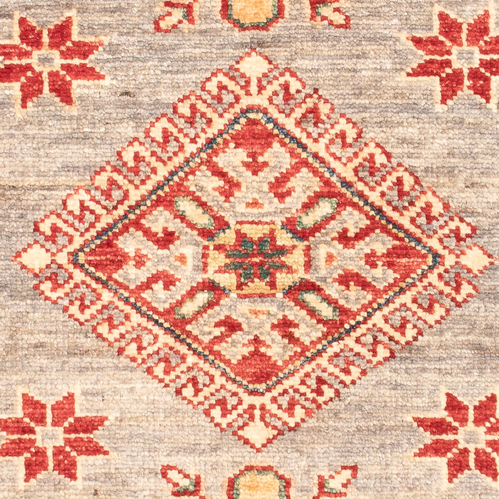 Alfombra Ziegler - Kazak - Real - 92 x 64 cm - gris claro
