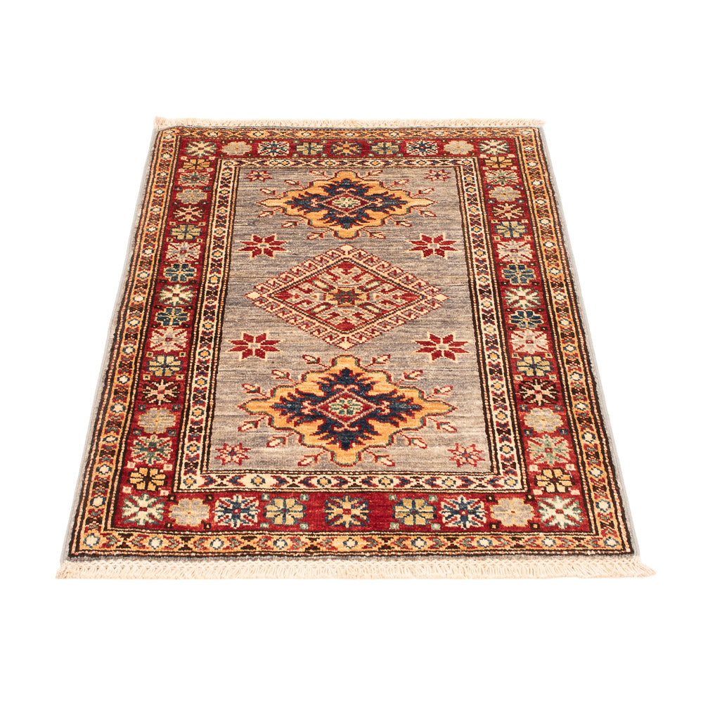 Alfombra Ziegler - Kazak - Real - 92 x 64 cm - gris claro