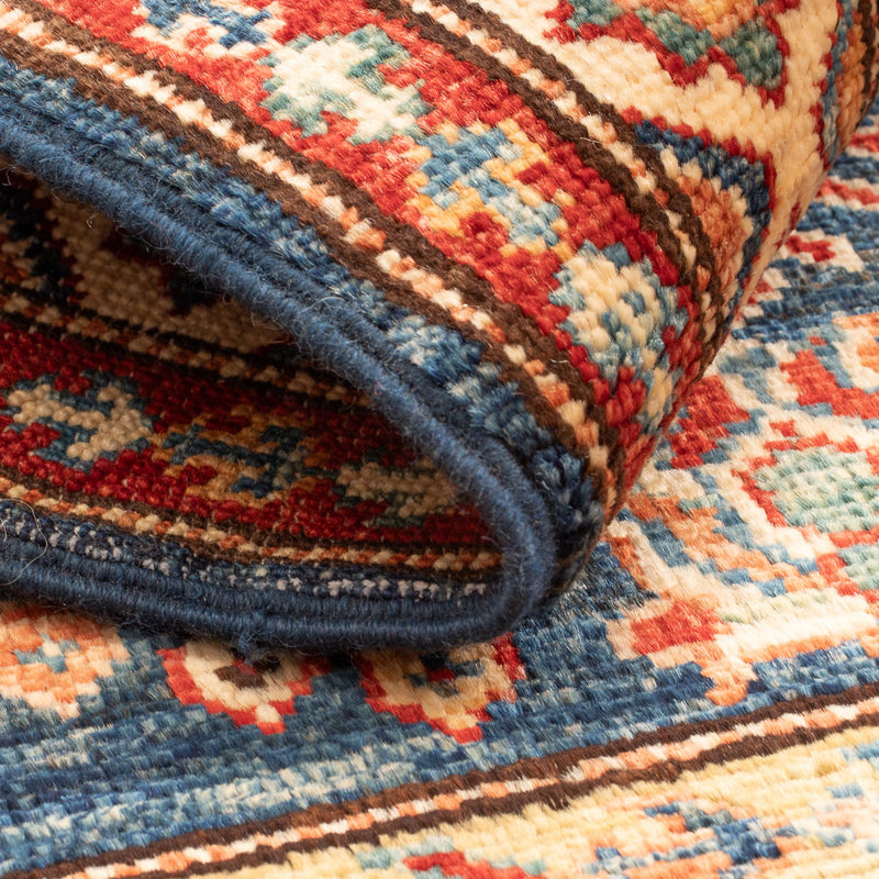 Alfombra Ziegler - Kazak - Real - 95 x 58 cm - azul petróleo