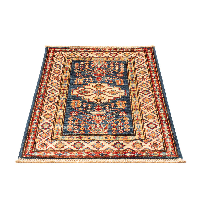 Alfombra Ziegler - Kazak - Real - 95 x 58 cm - azul petróleo