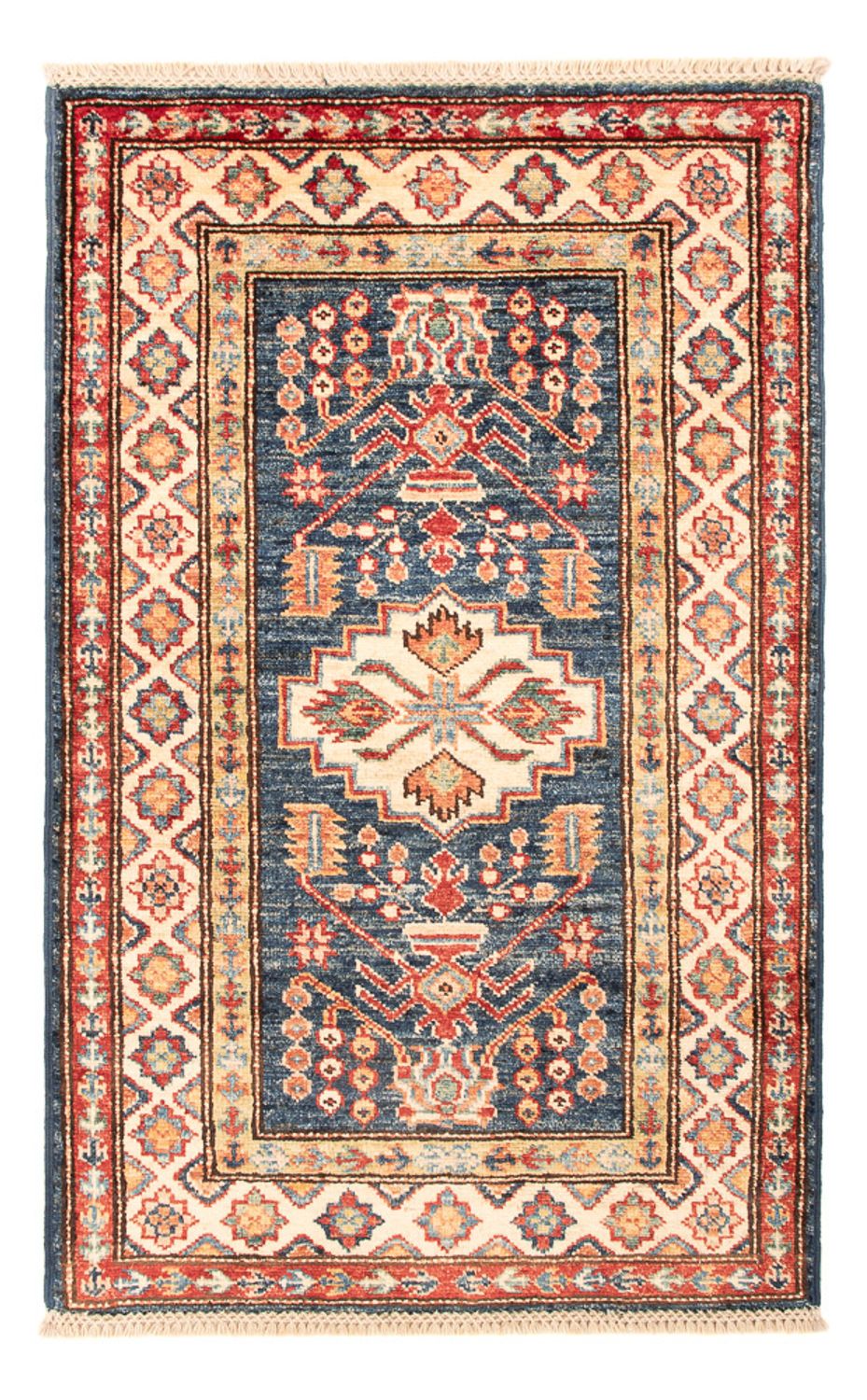 Alfombra Ziegler - Kazak - Real - 95 x 60 cm - azul petróleo