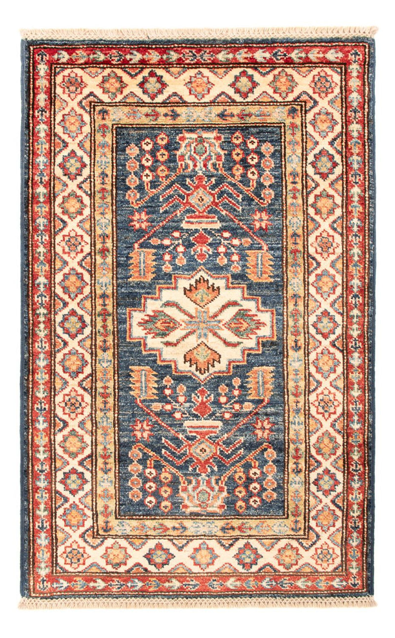 Alfombra Ziegler - Kazak - Real - 95 x 60 cm - azul petróleo