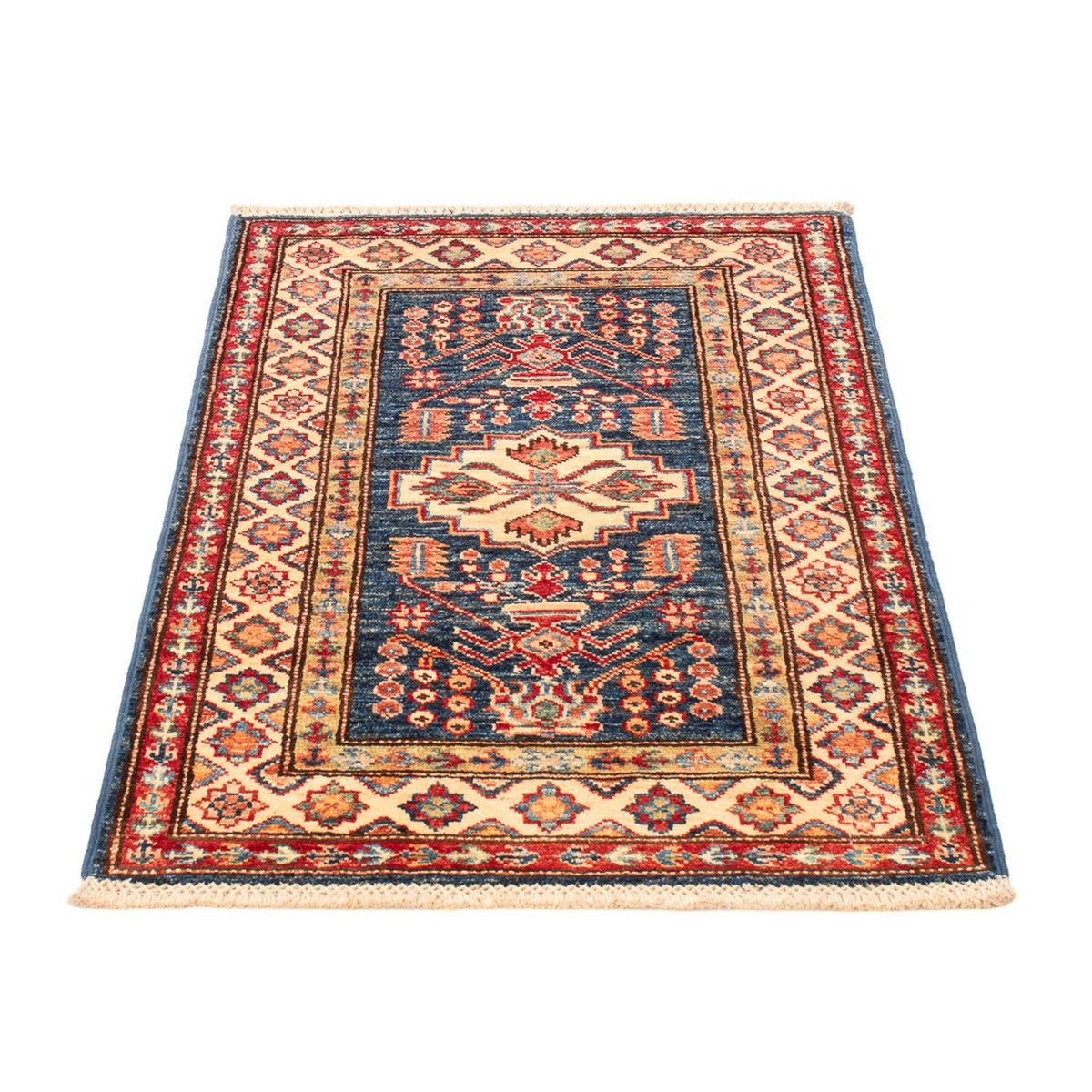 Alfombra Ziegler - Kazak - Real - 95 x 60 cm - azul petróleo