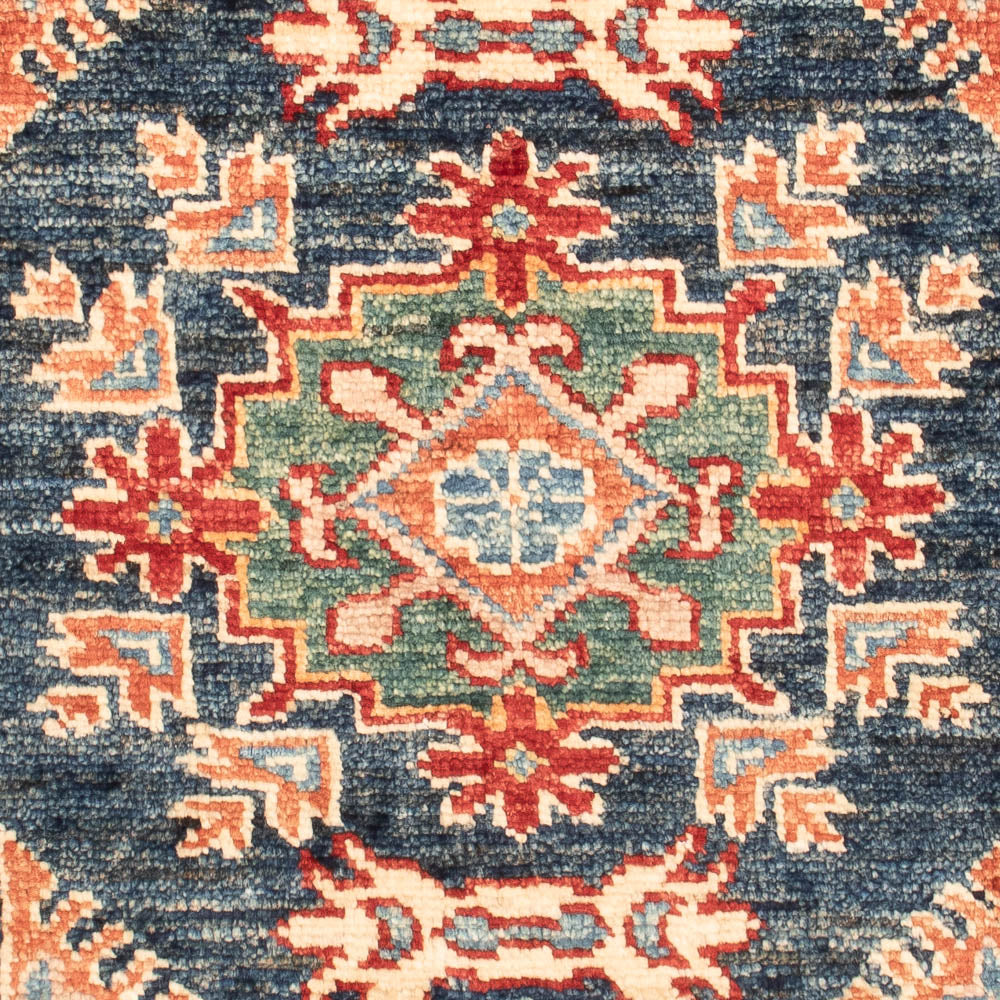 Alfombra Ziegler - Kazak - Real - 91 x 58 cm - azul petróleo