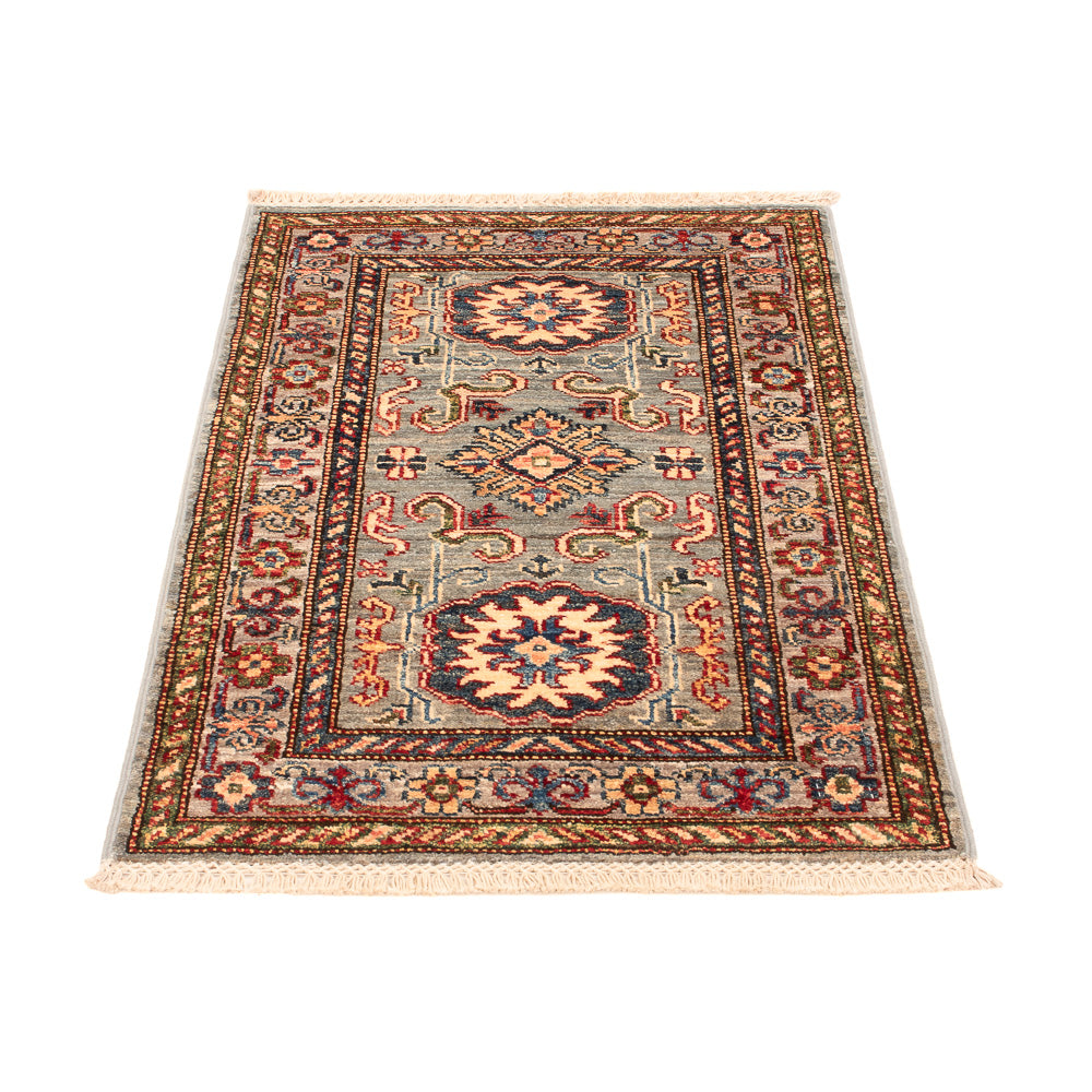 Alfombra Ziegler - Kazak - Real - 88 x 56 cm - verde claro