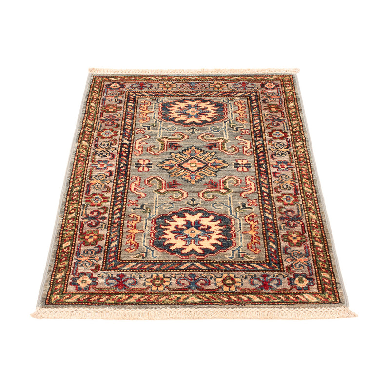 Alfombra Ziegler - Kazak - Real - 88 x 56 cm - verde claro