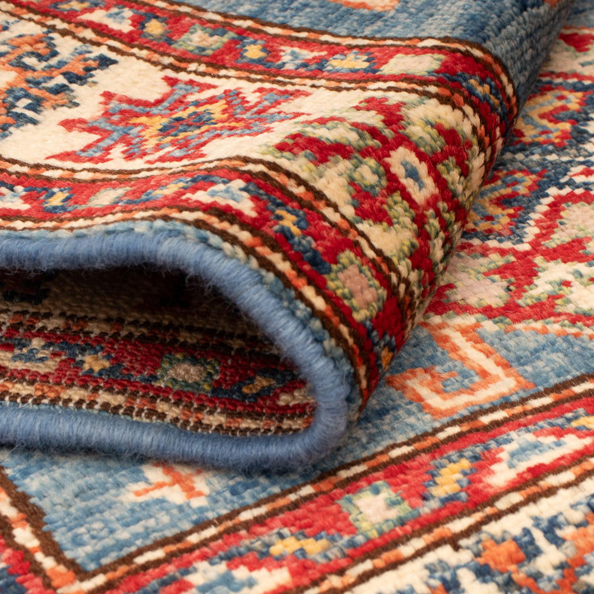 Alfombra Ziegler - Kazak - Real - 99 x 62 cm - azul