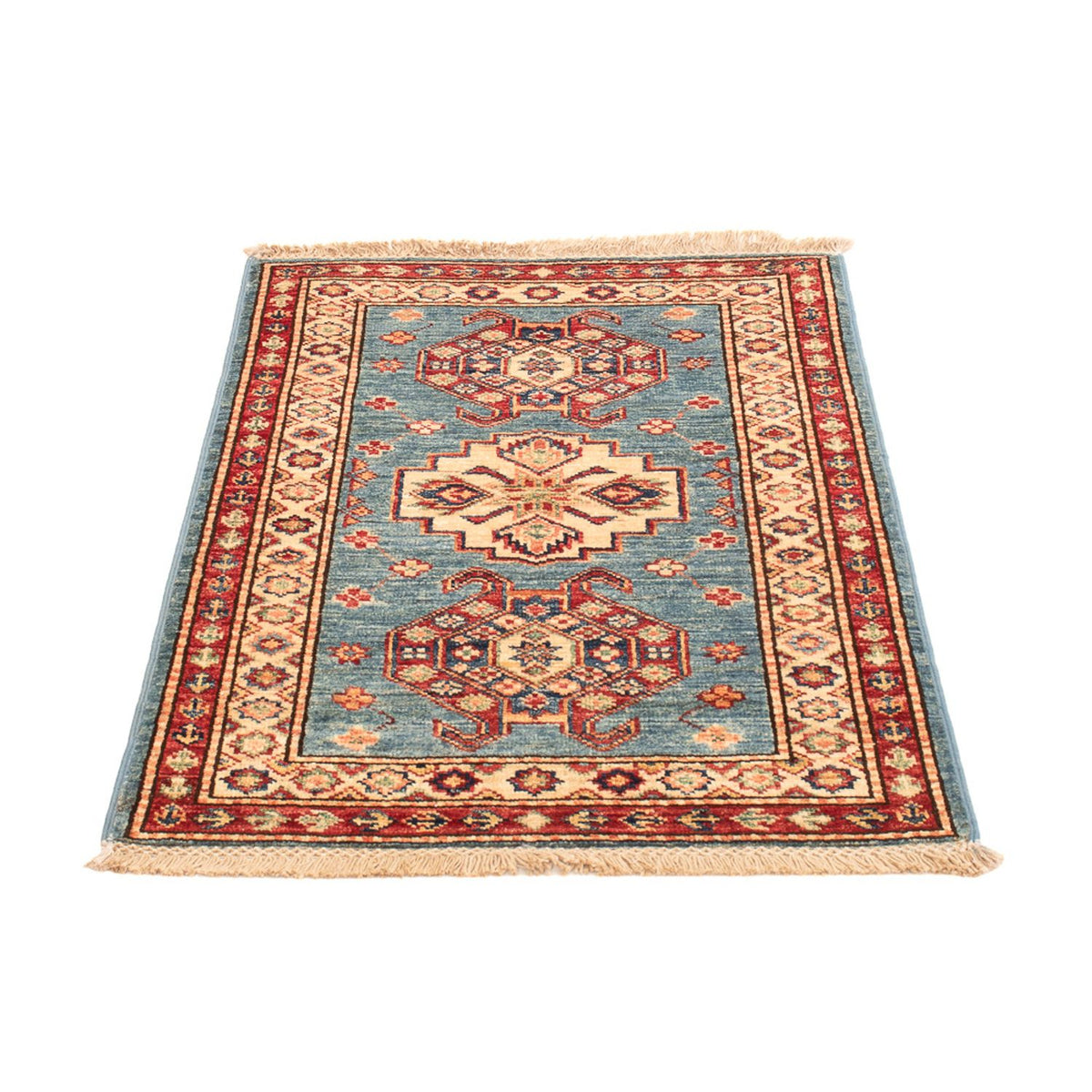 Alfombra Ziegler - Kazak - Real - 88 x 59 cm - azul