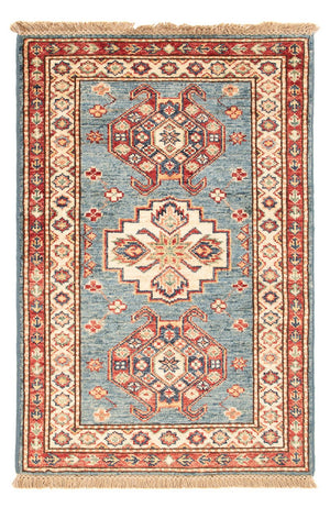 Alfombra Ziegler - Kazak - Real - 90 x 60 cm - azul claro