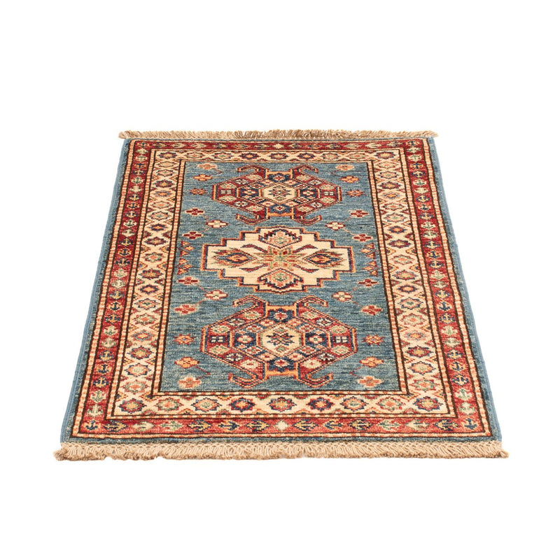 Alfombra Ziegler - Kazak - Real - 90 x 60 cm - azul claro