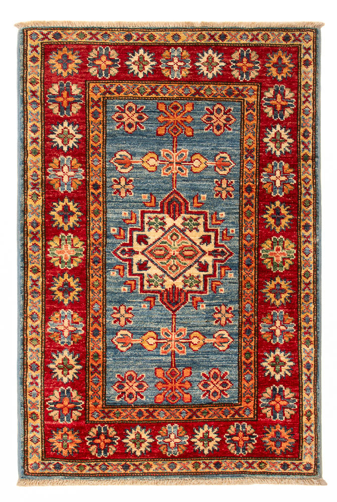 Alfombra Ziegler - Kazak - Real - 97 x 63 cm - azul