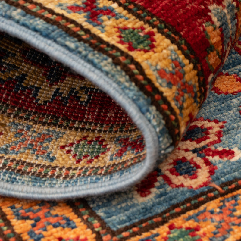 Alfombra Ziegler - Kazak - Real - 97 x 63 cm - azul