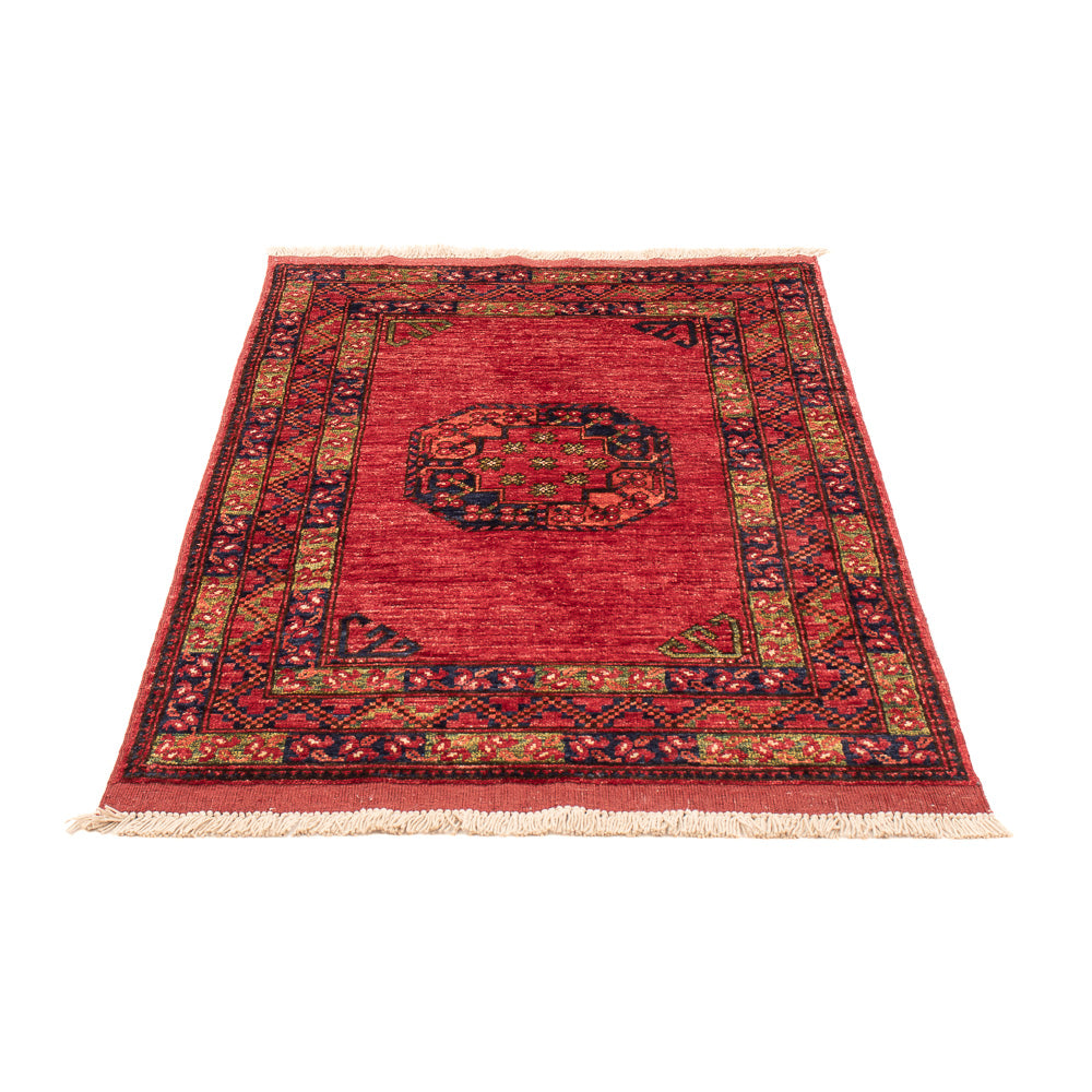 Alfombra afgana - 123 x 83 cm - rojo