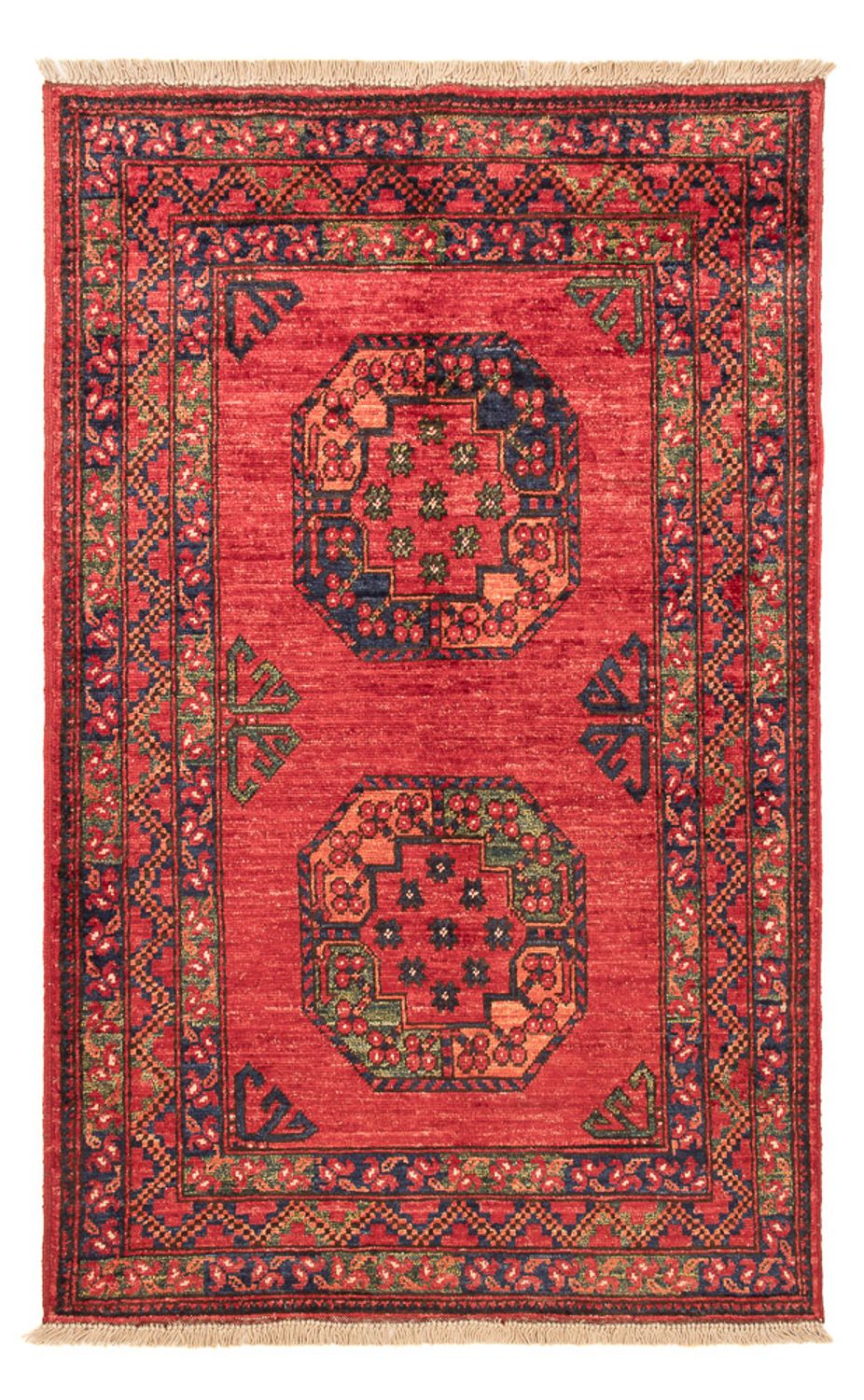 Alfombra afgana - 138 x 86 cm - rojo