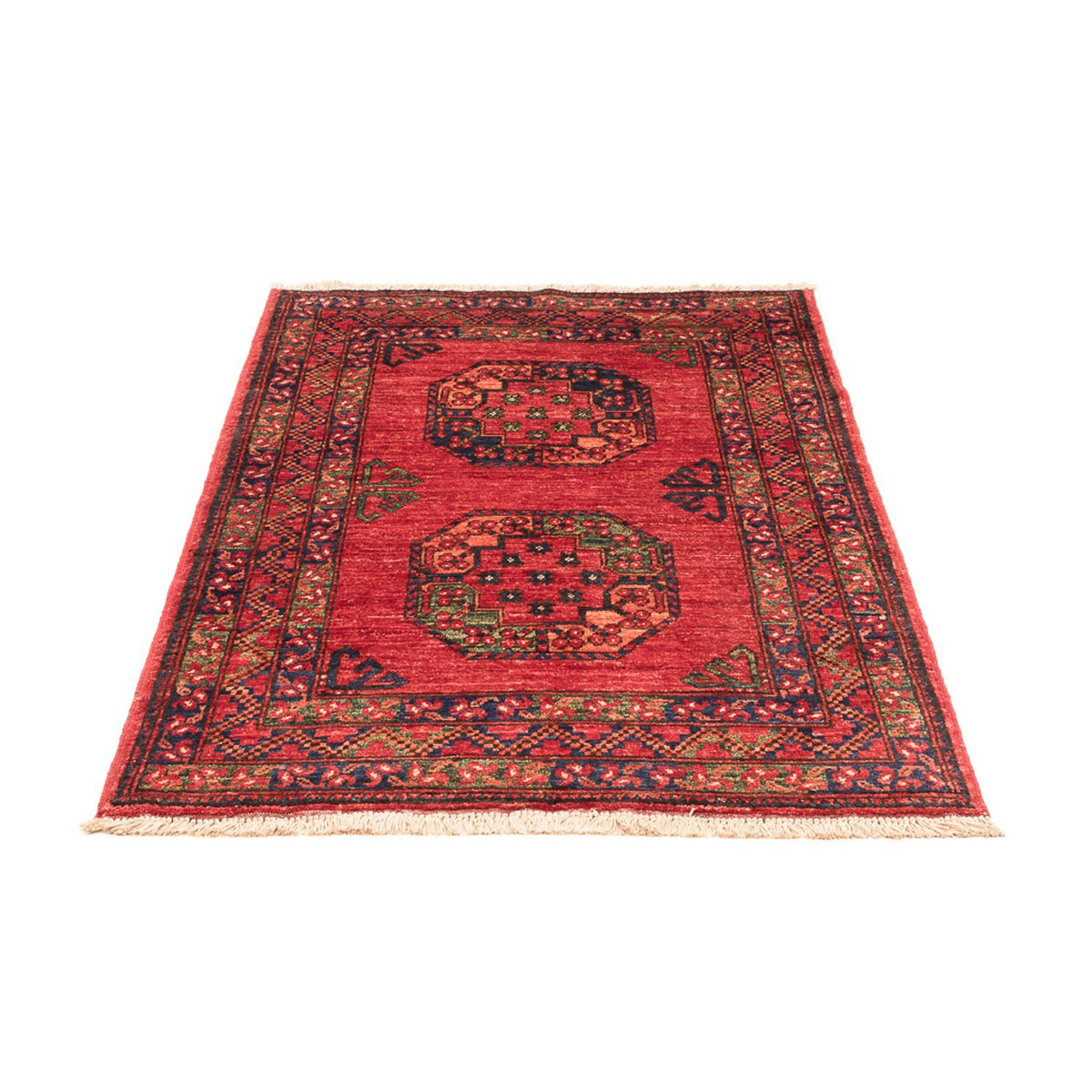 Alfombra afgana - 138 x 86 cm - rojo