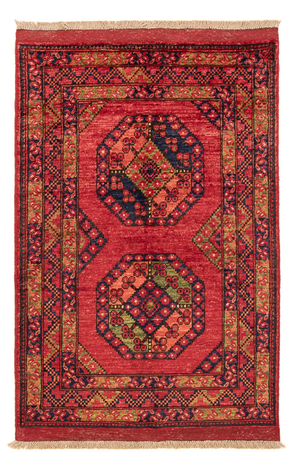 Alfombra afgana - 123 x 82 cm - rojo