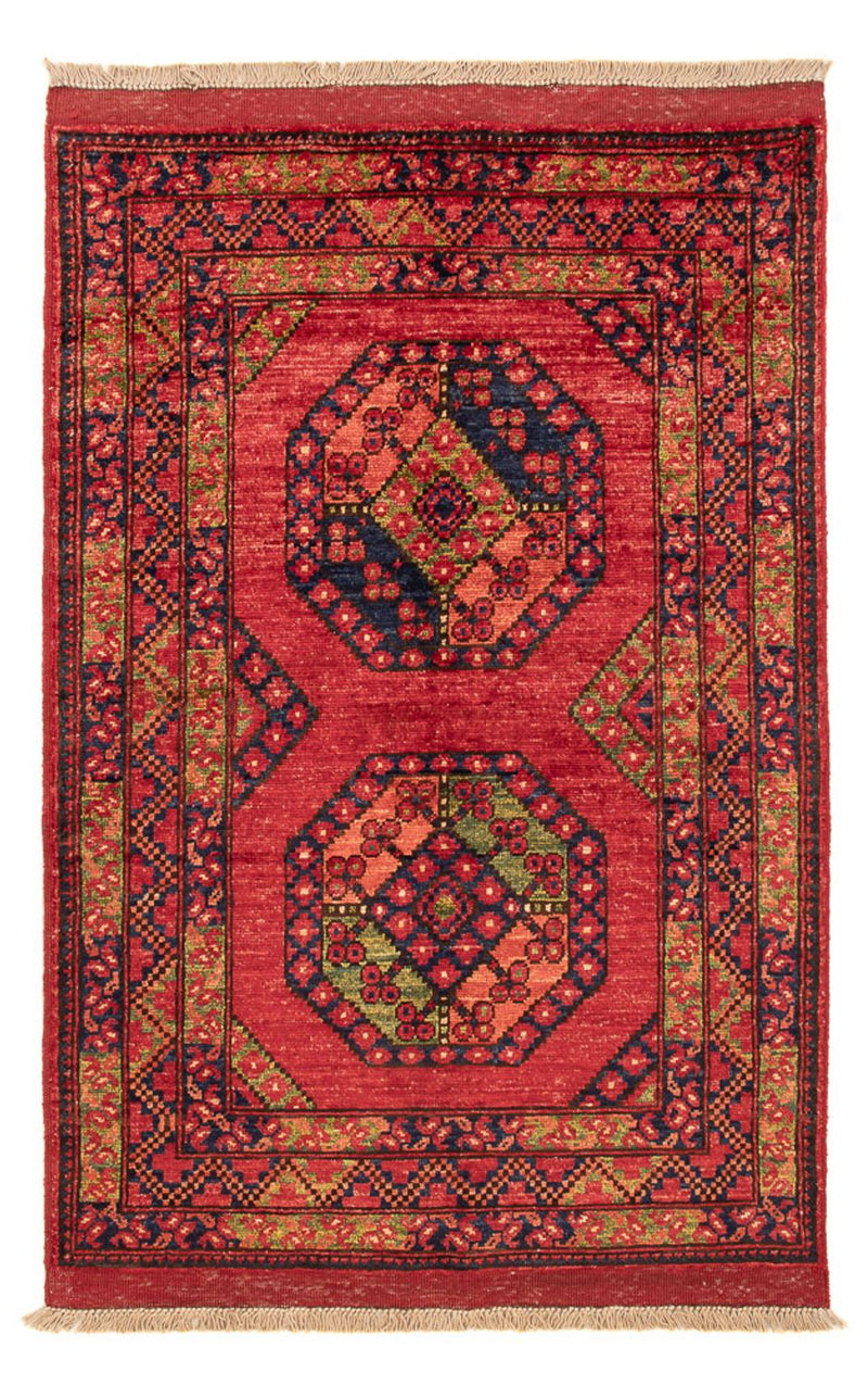 Alfombra afgana - 123 x 82 cm - rojo