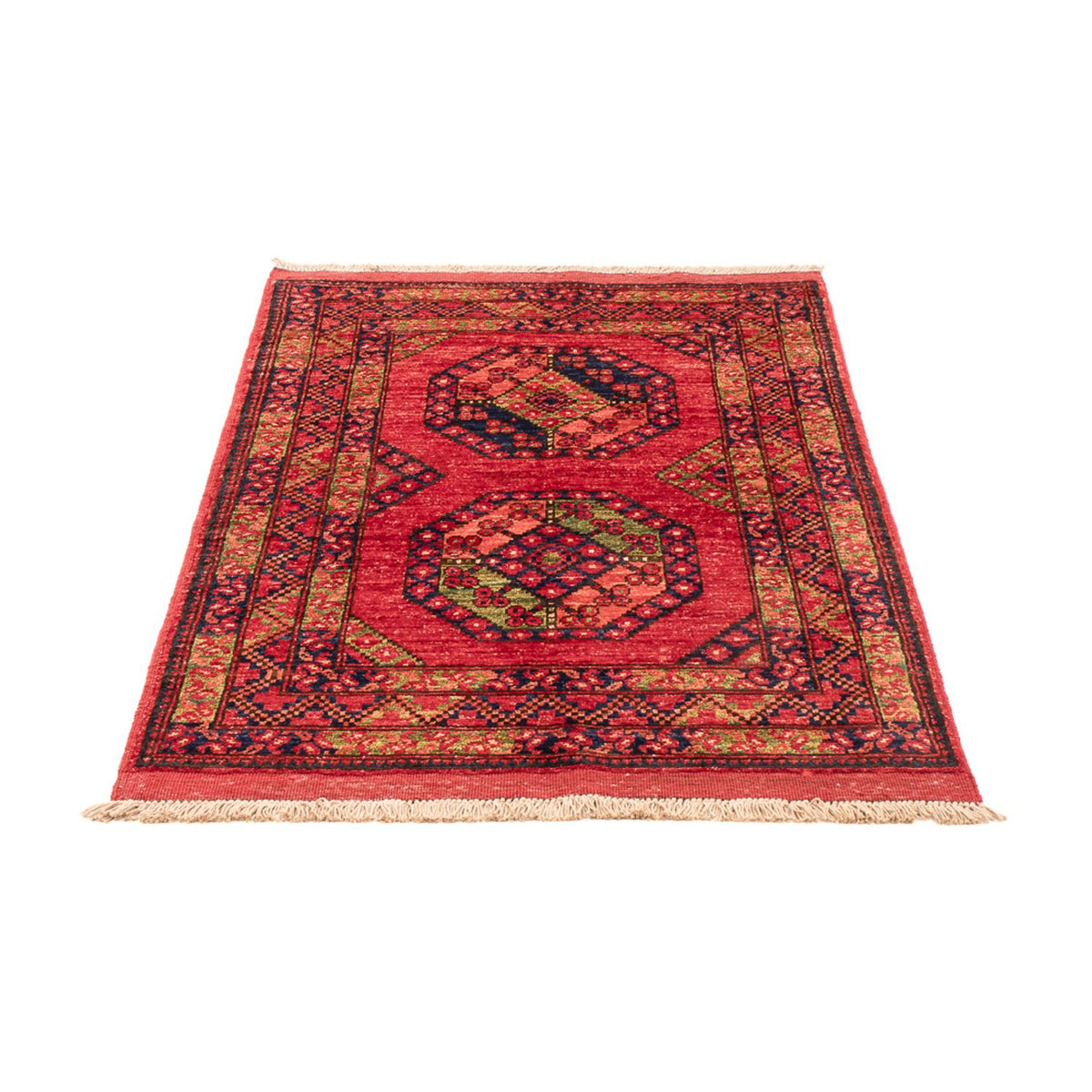 Alfombra afgana - 123 x 82 cm - rojo