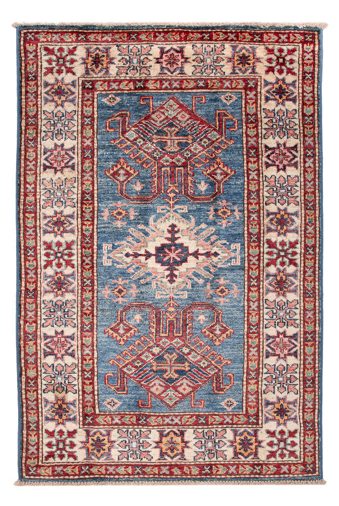 Alfombra Ziegler - Kazak - Real - 125 x 82 cm - azul