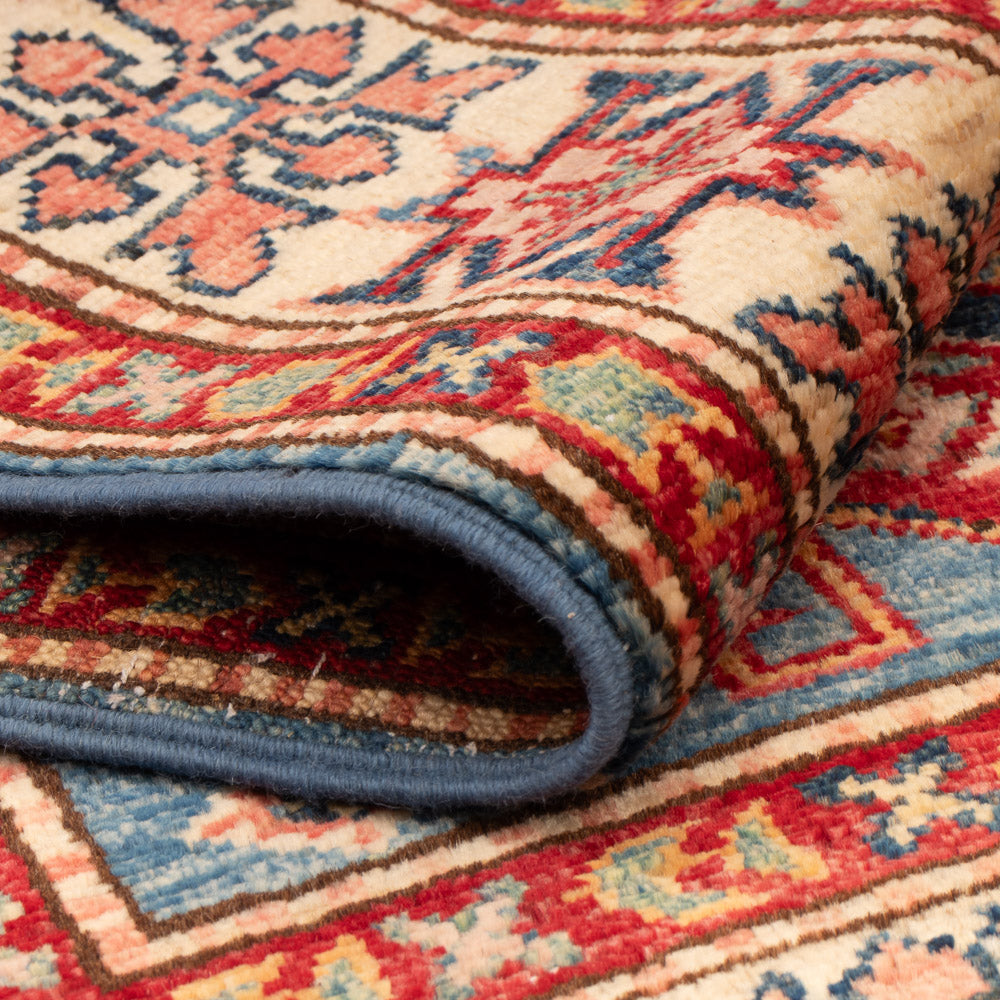 Alfombra Ziegler - Kazak - Real - 125 x 82 cm - azul