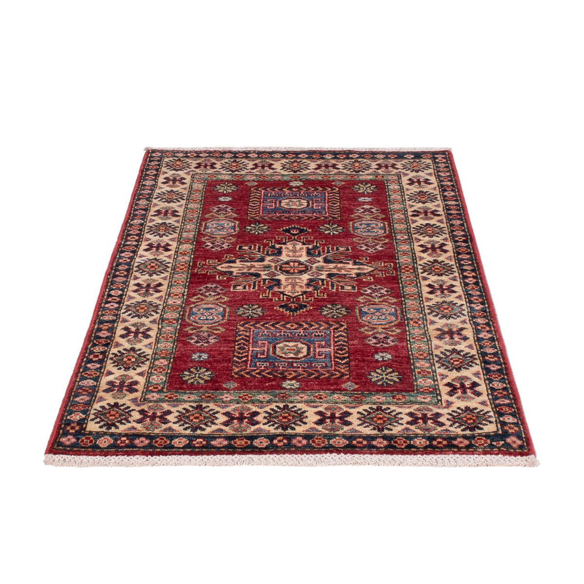 Alfombra Ziegler - Kazak - Real - 122 x 82 cm - rojo burdeos