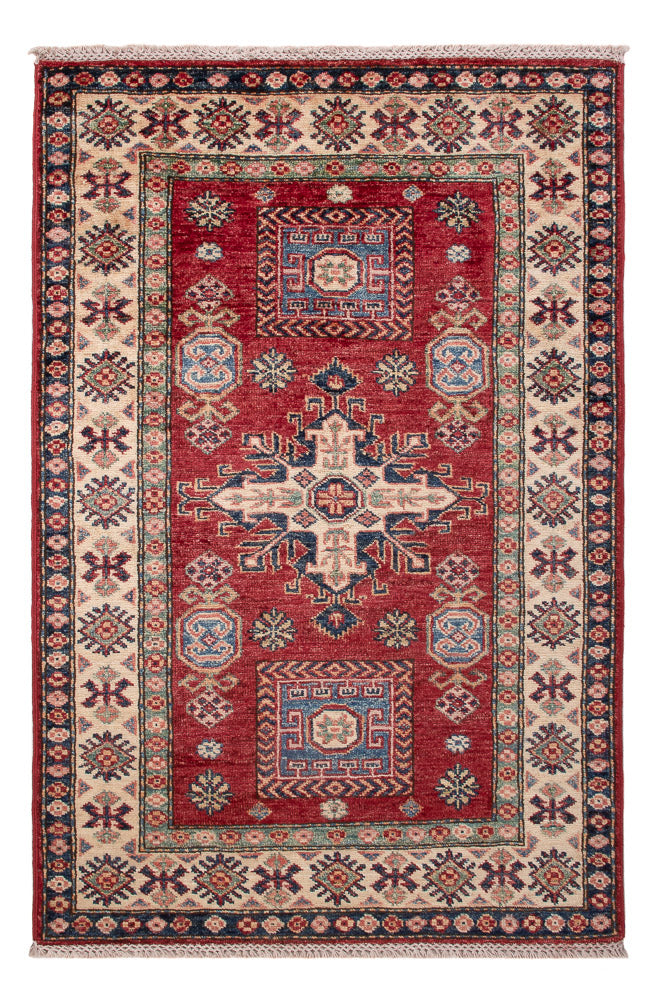 Alfombra Ziegler - Kazak - Real - 122 x 79 cm - rojo burdeos