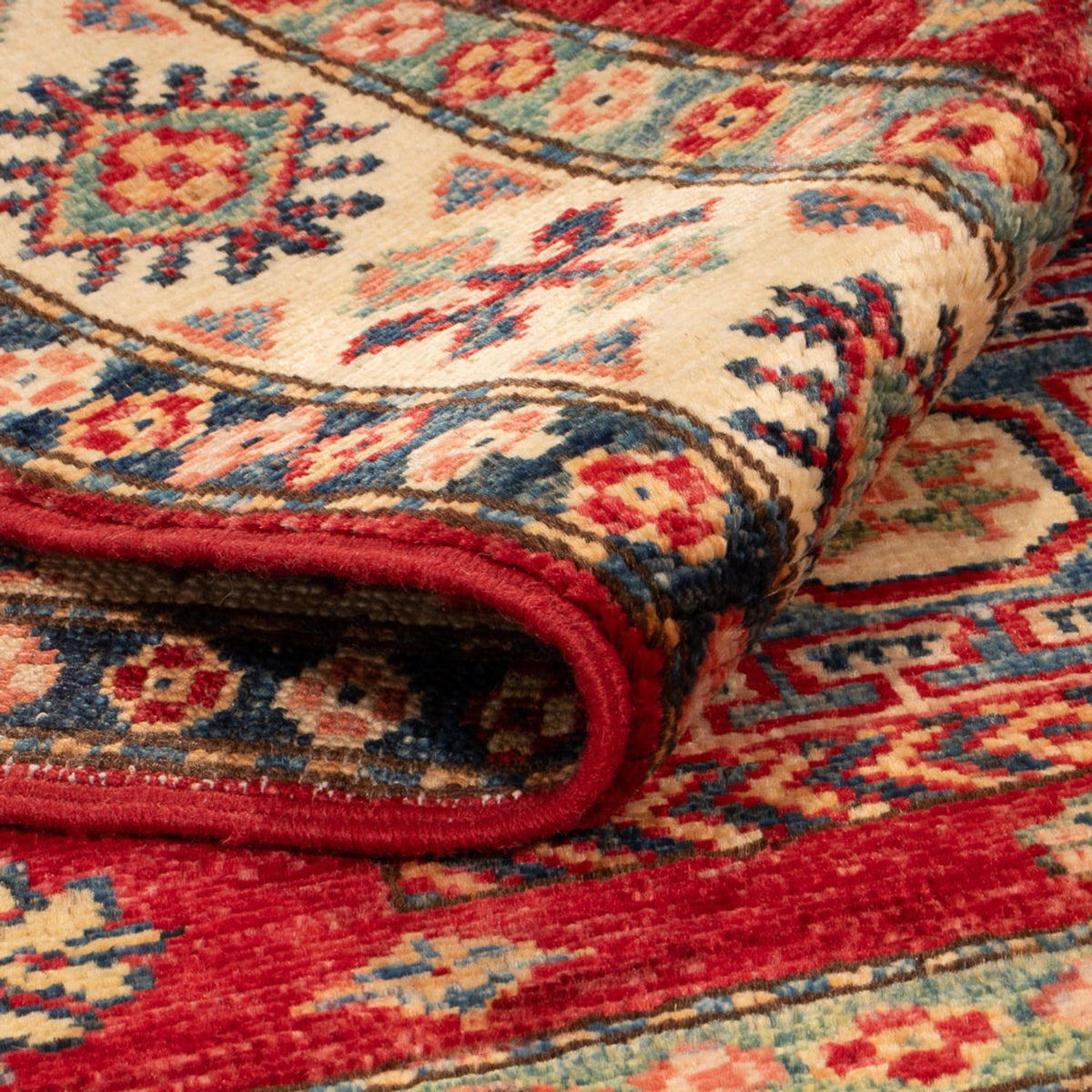 Alfombra Ziegler - Kazak - Real - 122 x 84 cm - rojo burdeos