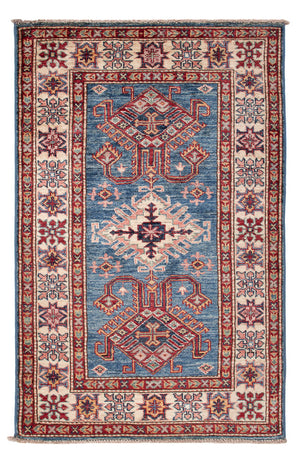 Alfombra Ziegler - Kazak - Real - 125 x 83 cm - azul