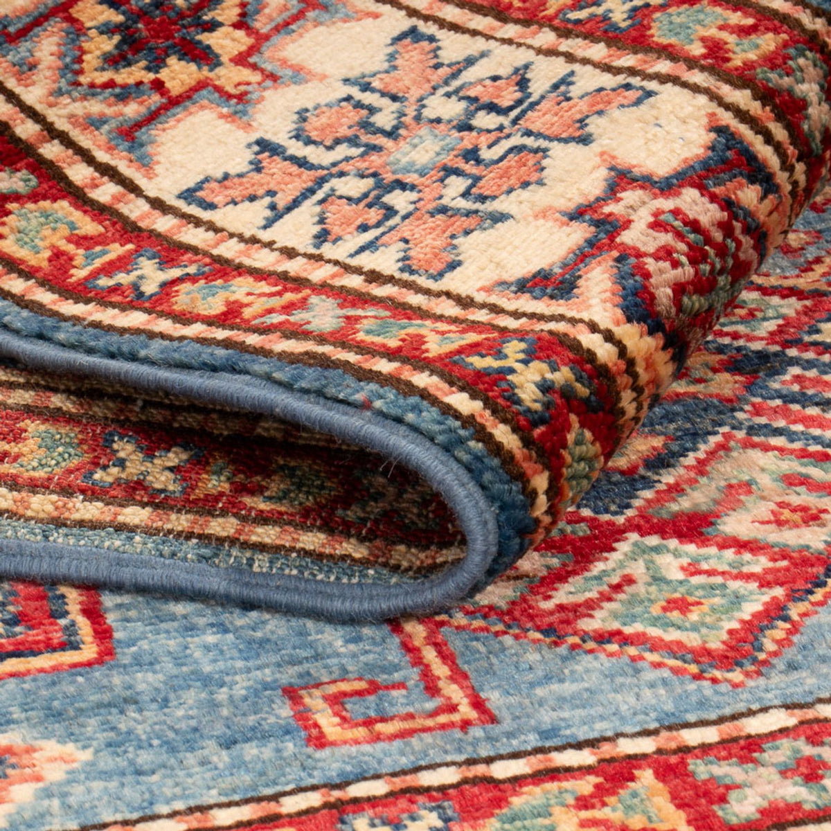 Alfombra Ziegler - Kazak - Real - 126 x 80 cm - azul