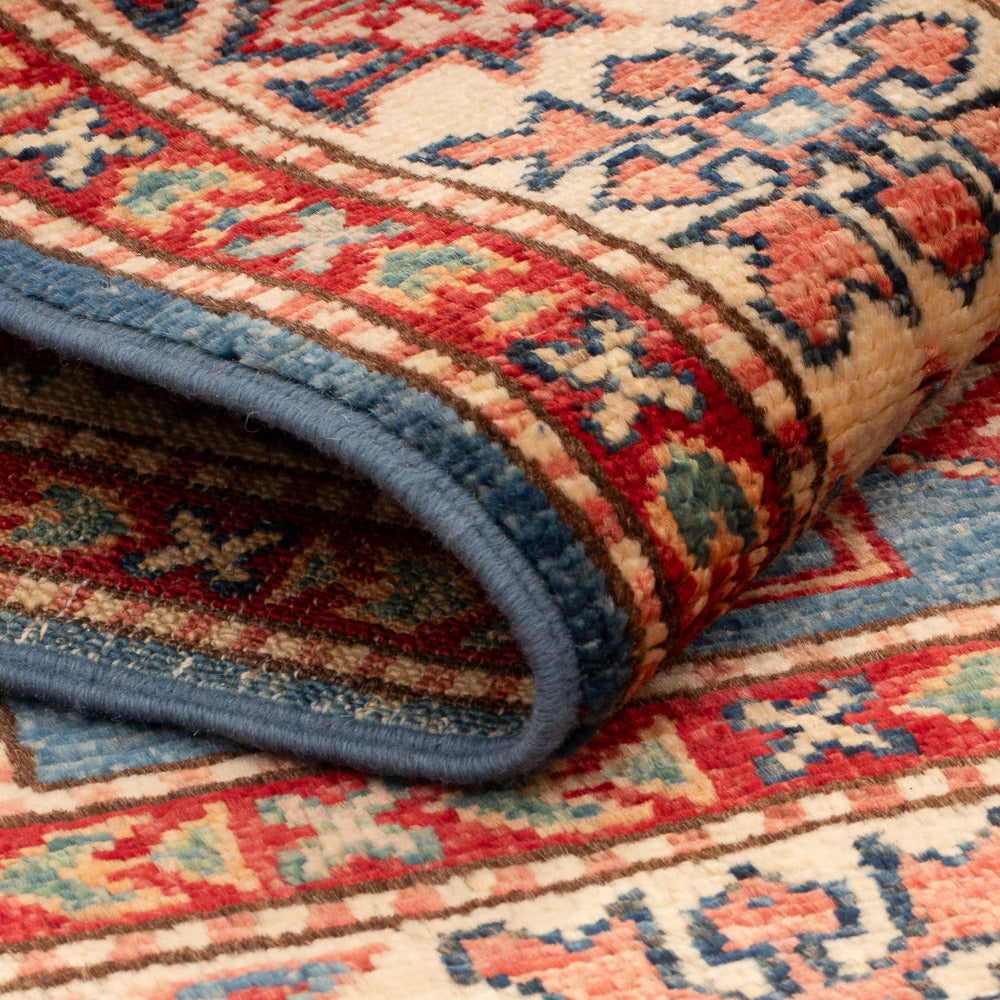 Alfombra Ziegler - Kazak - Real - 128 x 82 cm - azul