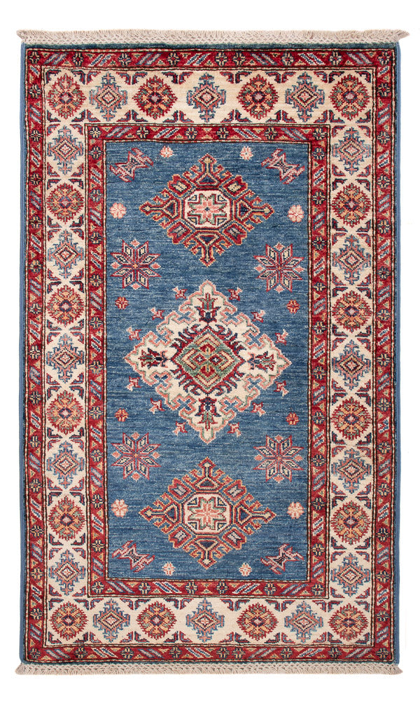 Alfombra Ziegler - Kazak - Real - 129 x 77 cm - azul