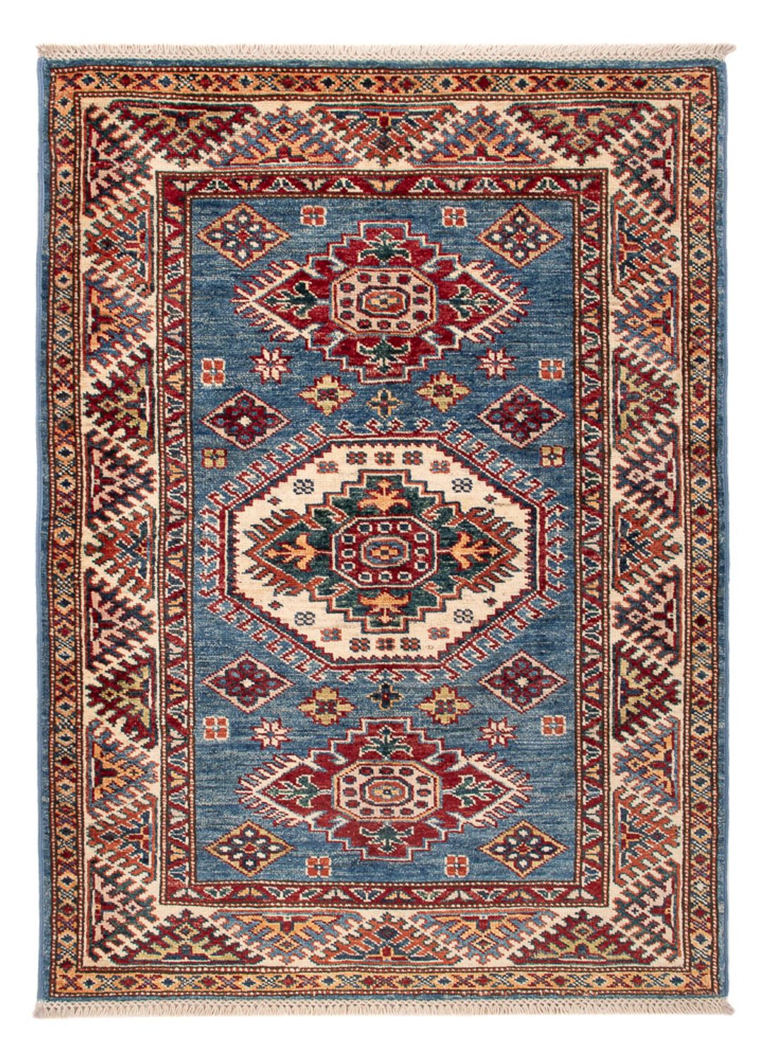 Alfombra Ziegler - Kazak - Real - 124 x 89 cm - azul