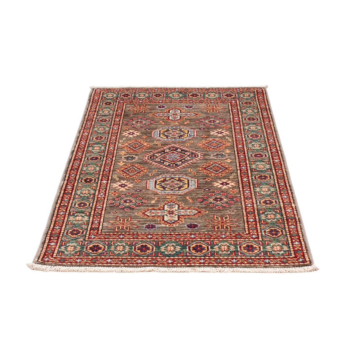 Alfombra Ziegler - Kazak - Real - 120 x 77 cm - marrón oscuro