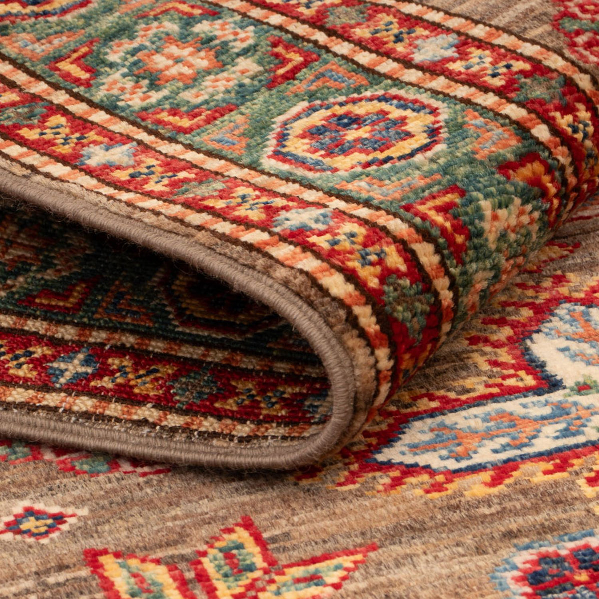 Alfombra Ziegler - Kazak - Real - 120 x 76 cm - marrón oscuro