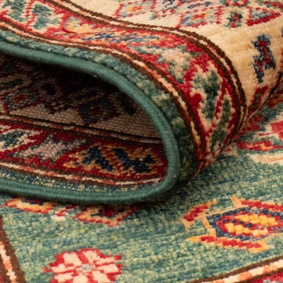 Alfombra Ziegler - Kazak - Real - 128 x 80 cm - verde