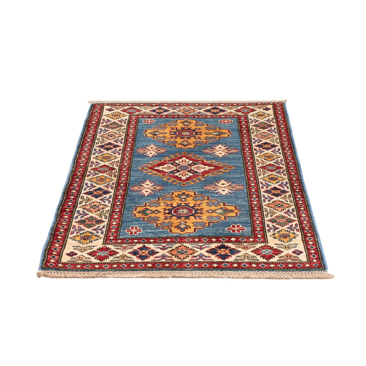 Alfombra Ziegler - Kazak - Real - 121 x 82 cm - azul