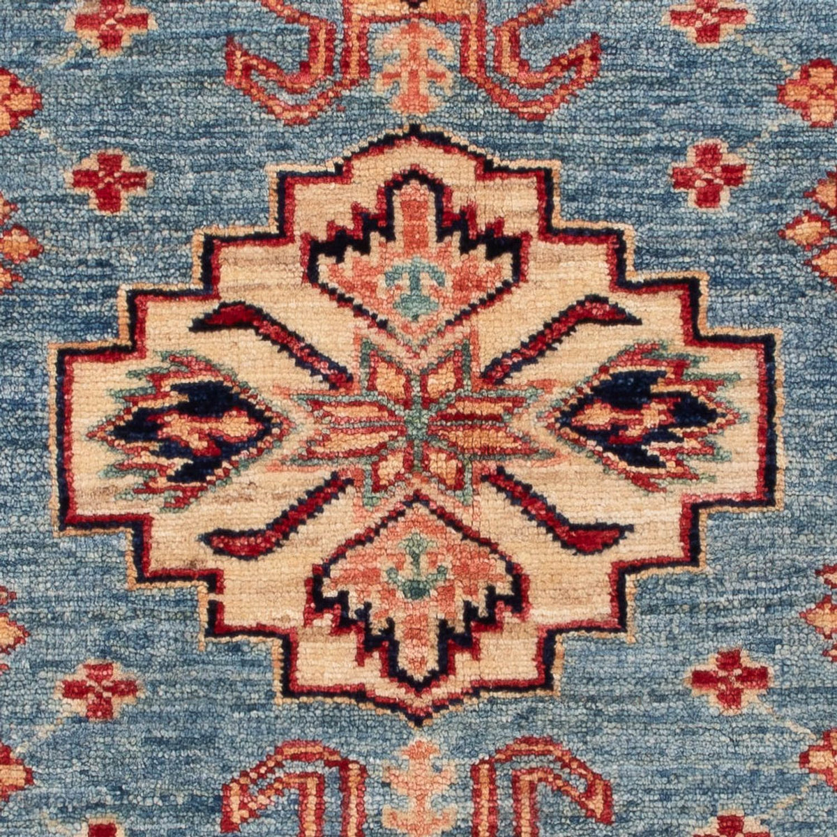 Alfombra Ziegler - Kazak - Real - 101 x 77 cm - azul