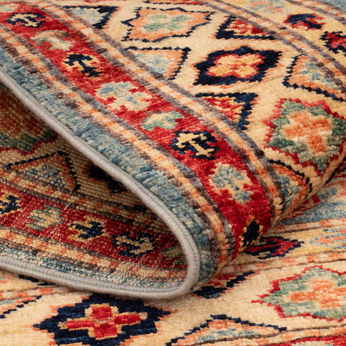 Alfombra Ziegler - Kazak - Real - 101 x 77 cm - azul