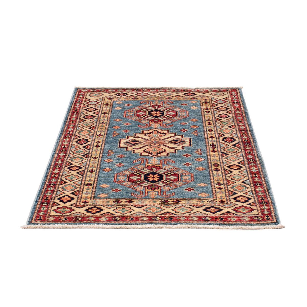 Alfombra Ziegler - Kazak - Real - 101 x 77 cm - azul