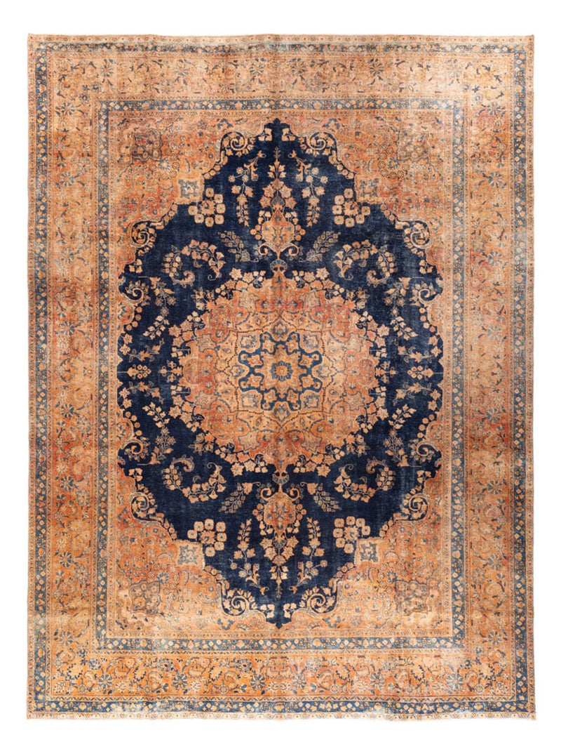 Alfombra Vintage - 387 x 286 cm - azul oscuro